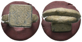 Bronze 8.57 gram Diameter 27 mm
ANCIENT BYZANTINE  BRONZE RING