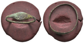Bronze 0.64 gram Diameter 23 mm
ANCIENT ROMAN BRONZE RING.(3rd–4th centuries).Ae.