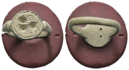 Bronze 3.12 gram Diameter 23 mm
ANCIENT ROMAN BRONZE RING.(3rd–4th centuries).Ae.