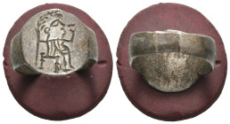 Bronze 3.01 gram Diameter 20 mm
ANCIENT ROMAN BRONZE RING.(3rd–4th centuries).Ae.