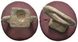 Bronze 6.18 gram Diameter 27 mm
ANCIENT ROMAN BRONZE RING.(3rd–4th centuries).Ae.