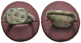 Bronze 3.01 gram Diameter 20 mm
ANCIENT ROMAN BRONZE RING.(3rd–4th centuries).Ae.