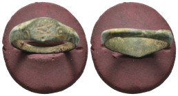 Bronze 2.19 gram Diameter 22 mm
ANCIENT ROMAN BRONZE RING.(3rd–4th centuries).Ae.