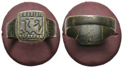 Bronze 5.10 gram Diameter 21 mm
ANCIENT BYZANTINE BRONZE RING.(8rd–10th centuries).Ae.
