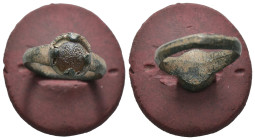 Bronze 2.25 gram Diameter 23 mm

ANCIENT BYZANTINE BRONZE RING.(8rd–10th centuries).Ae.