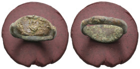 Bronze 2.46 gram Diameter 21 mm
ANCIENT ROMAN BRONZE RING.(3rd–4th centuries).Ae.