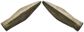 Weight 6.85 gr - Diameter 37 mm Ancient Bronze Arrowhead. SOLD AS SEEN.