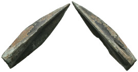 Weight 4.17 gr - Diameter 38 mm Ancient Bronze Arrowhead. SOLD AS SEEN.