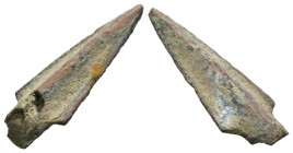 Weight 1.84 gr - Diameter 24 mm Ancient Bronze Arrowhead. SOLD AS SEEN.