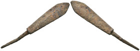 Weight 9.23 gr - Diameter 87 mm Ancient Bronze Arrowhead. SOLD AS SEEN.