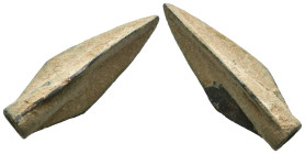 Weight 3.75 gr - Diameter 31 mm Ancient Bronze Arrowhead. SOLD AS SEEN.