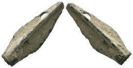 Weight 2.24 gr - Diameter 29 mm Ancient Bronze Arrowhead. SOLD AS SEEN.