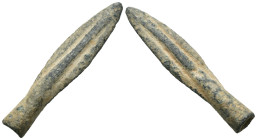 Weight 4.82 gr - Diameter 43 mm Ancient Bronze Arrowhead. SOLD AS SEEN.