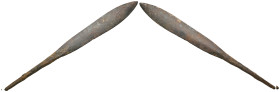 Weight 15.72 gr - Diameter 125 mm Ancient Bronze Arrowhead. SOLD AS SEEN.