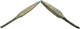Weight 8.37 gr - Diameter 64 mm Ancient Bronze Arrowhead. SOLD AS SEEN.