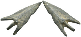 Weight 12.00 gr - Diameter 47 mm Ancient Bronze Arrowhead. SOLD AS SEEN.