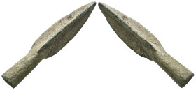 Weight 2.91 gr - Diameter 38 mm Ancient Bronze Arrowhead. SOLD AS SEEN.