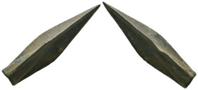 Weight 3.87 gr - Diameter 37 mm Ancient Bronze Arrowhead. SOLD AS SEEN.