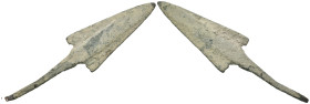 Weight 20.01 gr - Diameter 105 mm Ancient Bronze Arrowhead. SOLD AS SEEN.