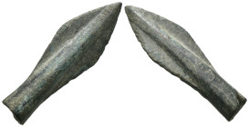 Weight 5.63 gr - Diameter 38 mm Ancient Bronze Arrowhead. SOLD AS SEEN.