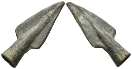 Weight 4.82 gr - Diameter 38 mm Ancient Bronze Arrowhead. SOLD AS SEEN.
