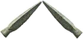 Weight 3.94 gr - Diameter 45 mm Ancient Bronze Arrowhead. SOLD AS SEEN.
