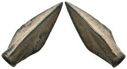Weight 3.50 gr - Diameter 30 mm Ancient Bronze Arrowhead. SOLD AS SEEN.