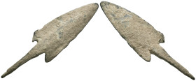 Weight 7.51 gr - Diameter 64 mm Ancient Bronze Arrowhead. SOLD AS SEEN.
