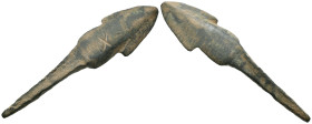 Weight 11.32 gr - Diameter 65 mm Ancient Bronze Arrowhead. SOLD AS SEEN.