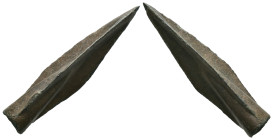 Weight 2.43 gr - Diameter 36 mm Ancient Bronze Arrowhead. SOLD AS SEEN.