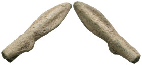 Weight 5.42 gr - Diameter 40 mm Ancient Bronze Arrowhead. SOLD AS SEEN.