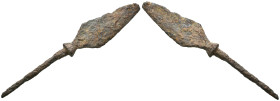 Weight 7.67 gr - Diameter 89 mm Ancient Bronze Arrowhead. SOLD AS SEEN.