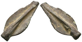 Weight 3.48 gr - Diameter 32 mm Ancient Bronze Arrowhead. SOLD AS SEEN.