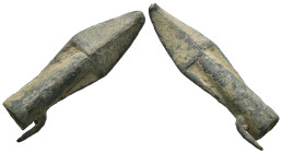 Weight 4.66 gr - Diameter 36 mm Ancient Bronze Arrowhead. SOLD AS SEEN.