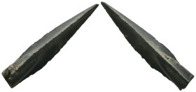 Weight 2.79 gr - Diameter 39 mm Ancient Bronze Arrowhead. SOLD AS SEEN.