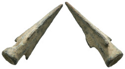 Weight 1.64 gr - Diameter 24 mm Ancient Bronze Arrowhead. SOLD AS SEEN.