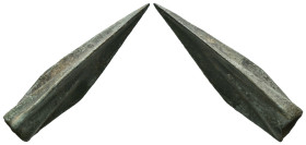 Weight 2.48 gr - Diameter 33 mm Ancient Bronze Arrowhead. SOLD AS SEEN.