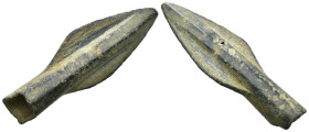 Weight 3.34 gr - Diameter 37 mm Ancient Bronze Arrowhead. SOLD AS SEEN.