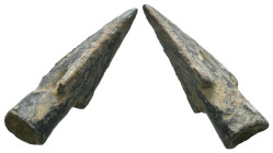 Weight 1.57 gr - Diameter 21 mm Ancient Bronze Arrowhead. SOLD AS SEEN.