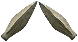 Weight 3.45 gr - Diameter 36 mm Ancient Bronze Arrowhead. SOLD AS SEEN.