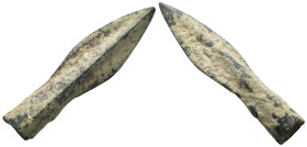 Weight 5.18 gr - Diameter 42 mm Ancient Bronze Arrowhead. SOLD AS SEEN.