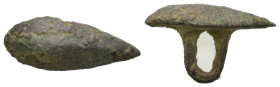 Weight 3.53 gr - Diameter 22 mm

ROMAN BRONZE BELT BUCKLE.(1st-2nd century).Ae.