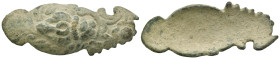Weight 9.65 gr - Diameter 51 mm Ancient bronze belt buckle. SOLD AS SEEN.