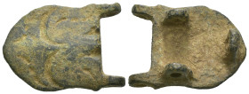 Weight 12.92 gr - Diameter 28 mm

ROMAN BRONZE MILITARY BUCKLE.(1st-2nd century).Ae.