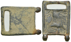Weight 20.60 gr - Diameter 44 mm

ROMAN BRONZE MILITARY BUCKLE.(1st-2nd century).Ae.