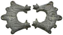 Weight 5.60 gr - Diameter 27 mm
ROMAN BRONZE (woman) BELT BUCKLE.(1st-2nd century).Ae.