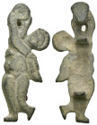 Weight 9.86 gr - Diameter 44 mm Ancient bronze belt buckle. SOLD AS SEEN.