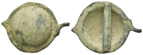 Weight 8.63 gr - Diameter 37 mm Ancient bronze belt buckle. SOLD AS SEEN.