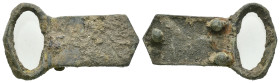 Weight 5.39 gr - Diameter 35 mm Ancient bronze belt buckle. SOLD AS SEEN.