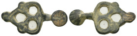 Weight 3.59 gr - Diameter 33 mm Ancient bronze belt buckle. SOLD AS SEEN.